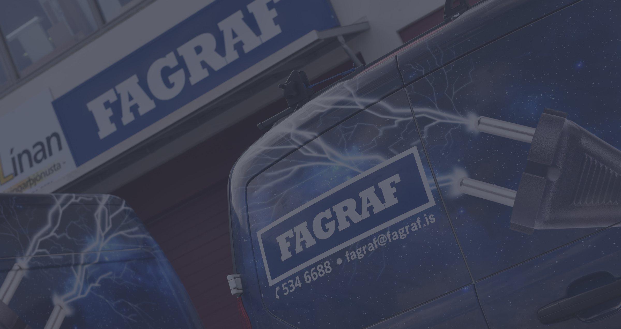 Fagraf service vans outside Funahöfði 3